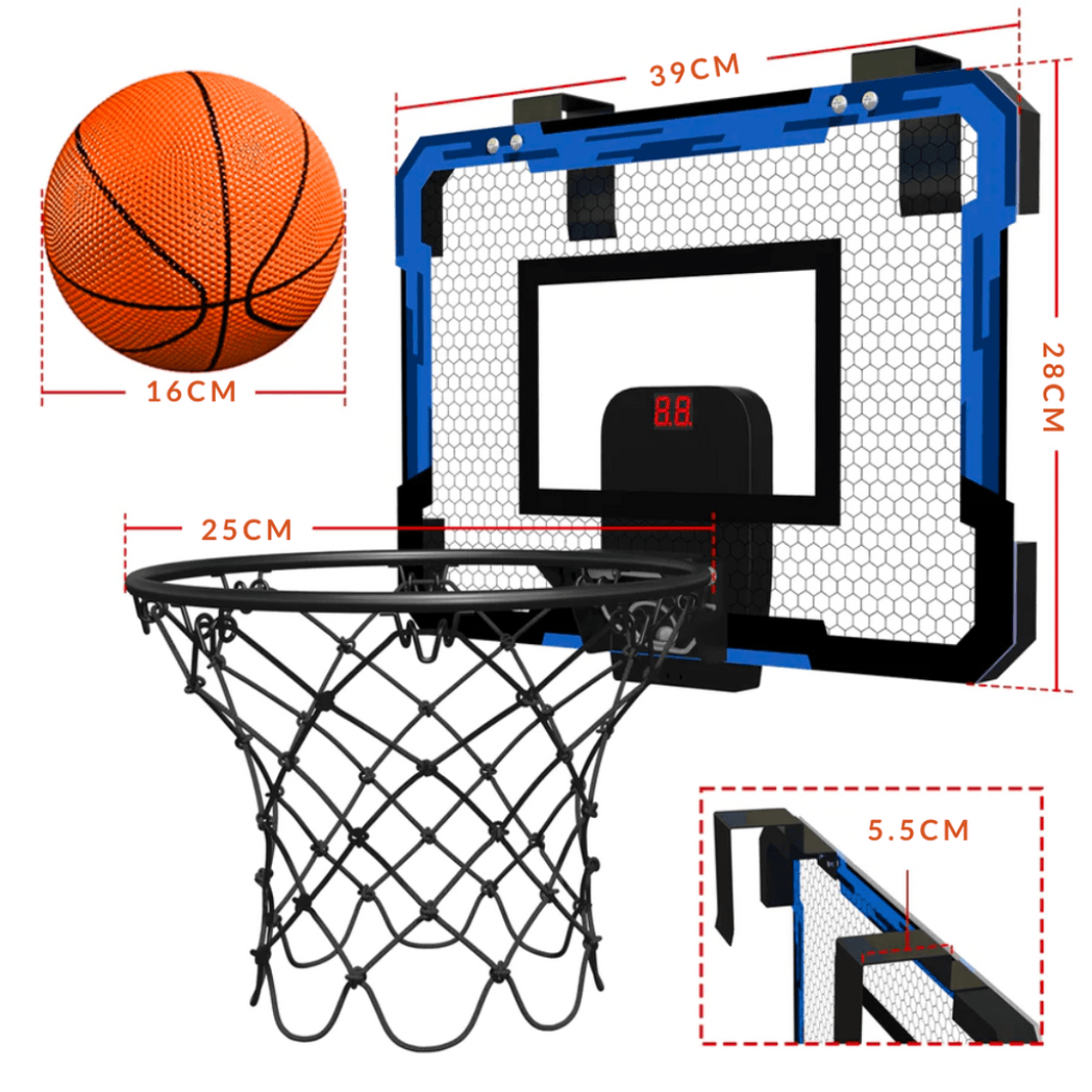 Portable Basketball Hoop with Scoreboard + 3 Free Balls - Vivazz Sport